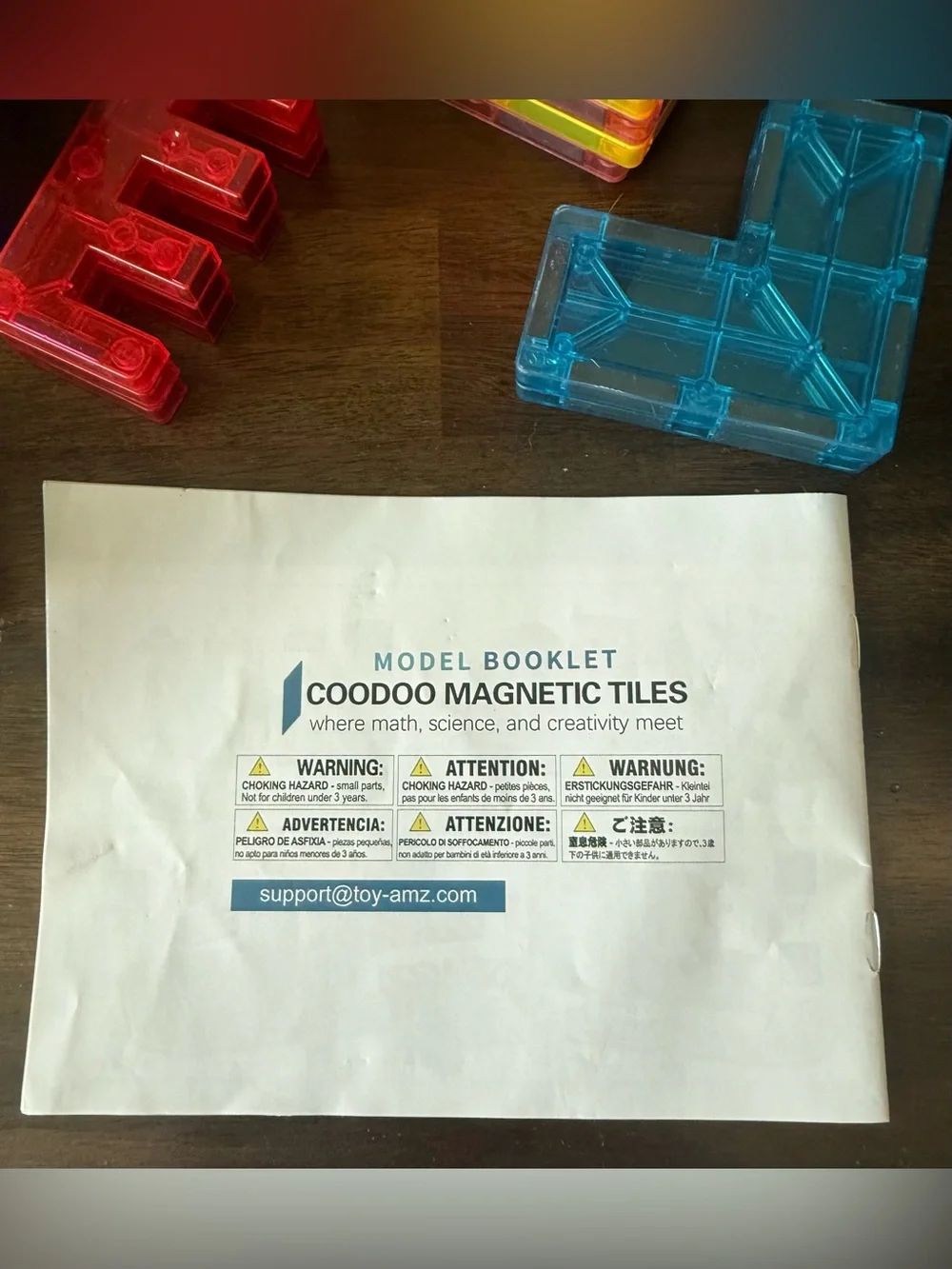 Coodoo Magnetic Tiles City Construction Set With Crane over 130 Pieces EUC